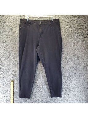 1822 Denim Jeans Womens 18W Black Tapered Leg Stretch Denim *Read*